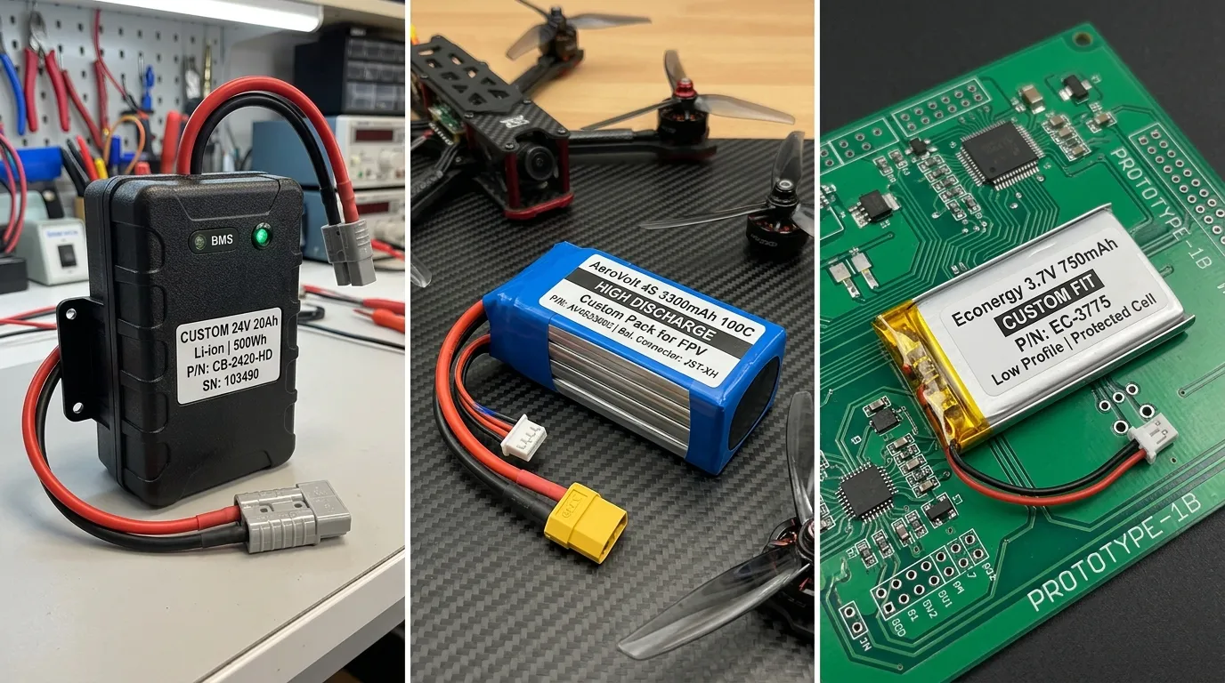Pacco batteria ricaricabile personalizzato