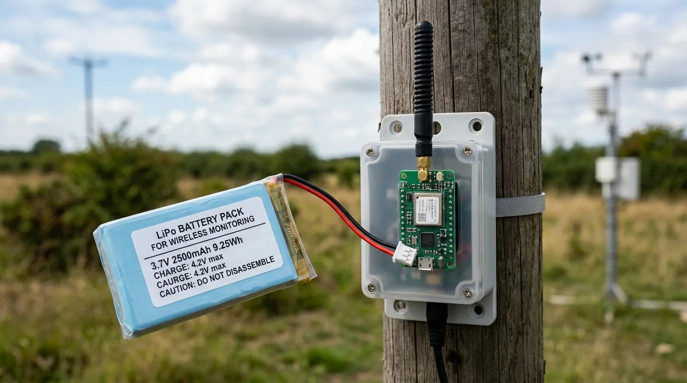 Batteria LiPo per sistemi di monitoraggio wireless