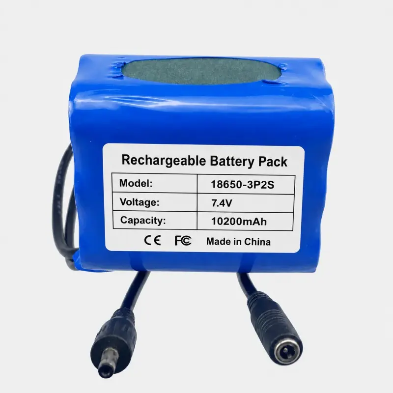 7.4V 10200mAh 3P2S 18650 batteria ricaricabile per luce anteriore bicicletta