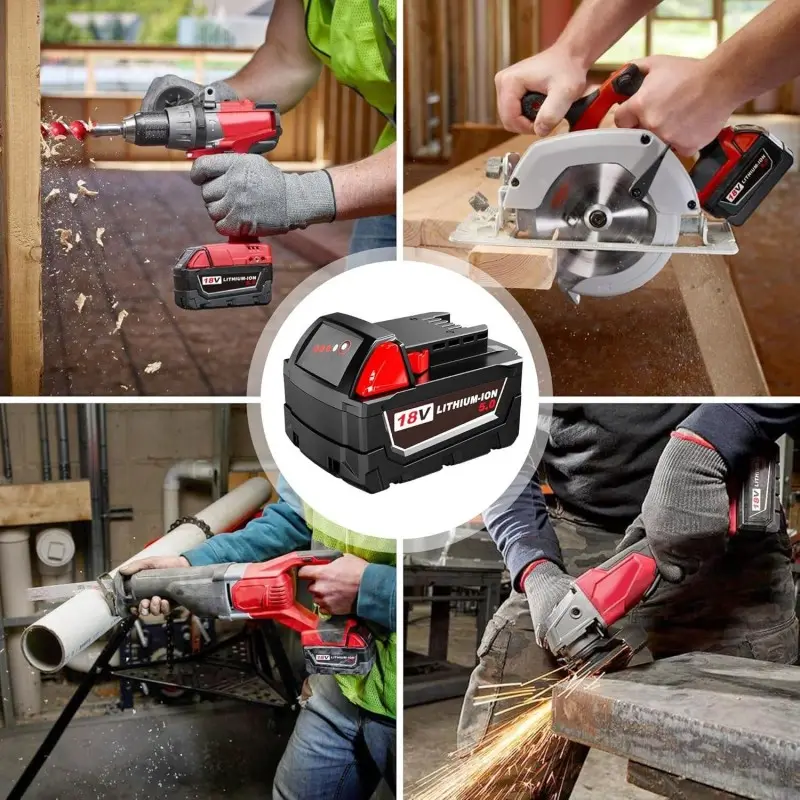 Batteria ricaricabile resistente da 18V 6.0Ah per applicazioni da esterno