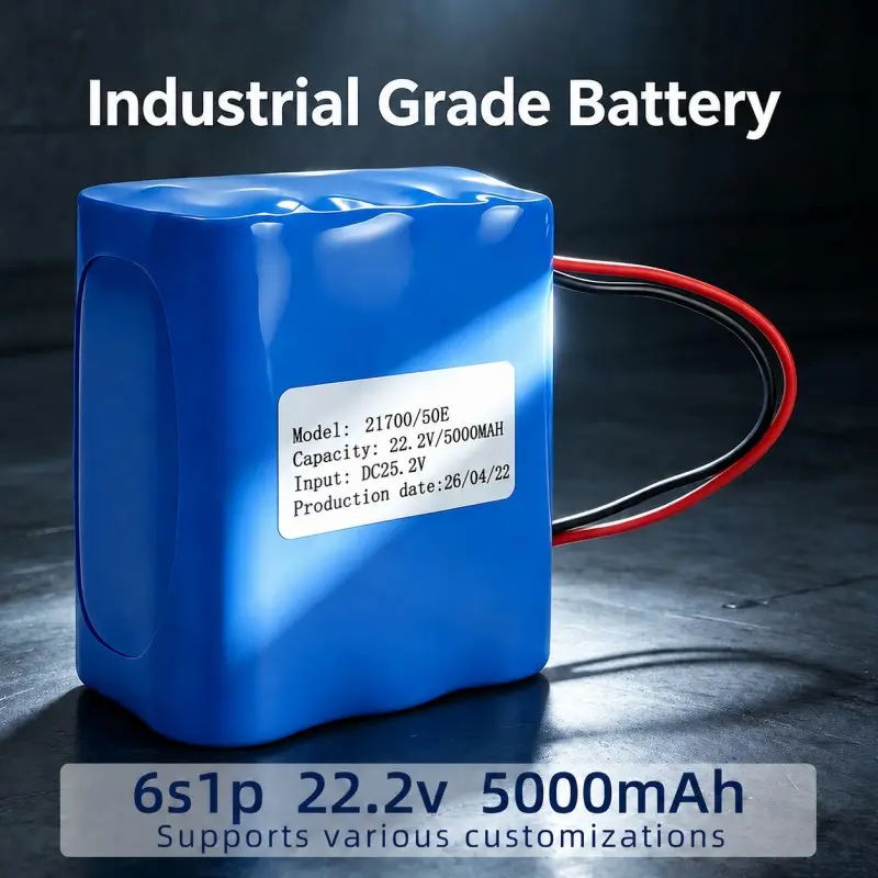 6S 22.2V 21700 batteria al litio semi-solid-state per fari da campeggio all'aperto