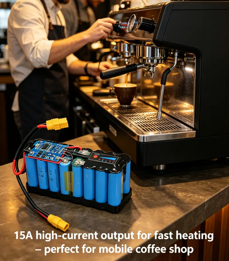 Soluzione personalizzata per batterie agli ioni di litio da 14,8V per macchine da caffè portatili