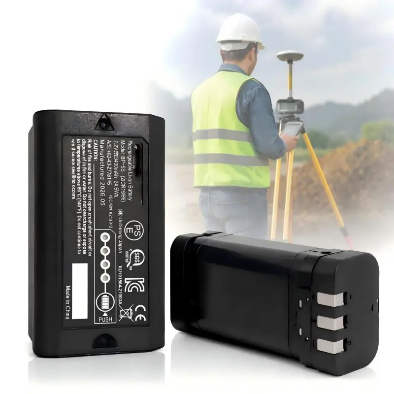 Pacco batteria Li-Ion 7,2V 3400mAh per apparecchiature di rilevamento GNSS RTK