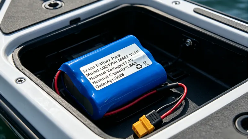 Pacco batterie al litio 11.1V 5800mAh 3S1P 21700 per barche RC