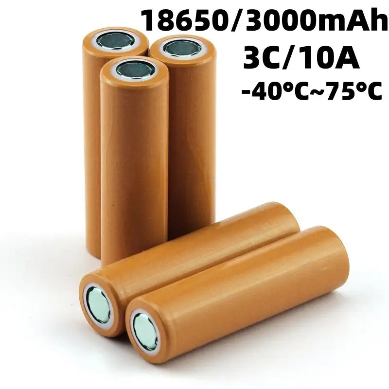 Batteria agli ioni di litio a bassa temperatura 18650 con capacità di 3000mAh e scarica di 10A